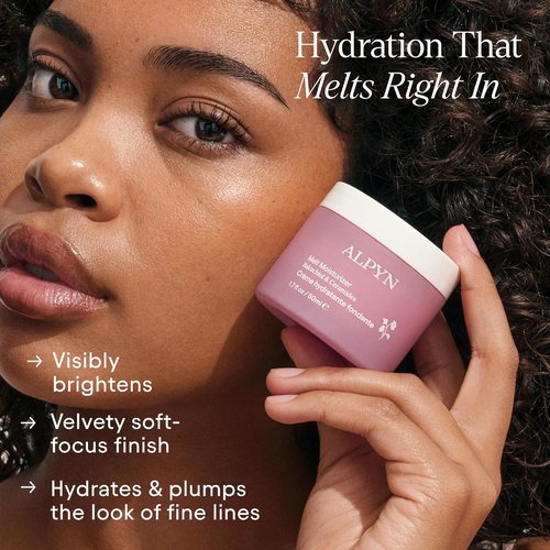 ALPYN Melt Moisturizer - Weightless Brightening & Plumping Hydration | Velvety, Makeup-Ready Finish | 1.7 oz / 50 ml