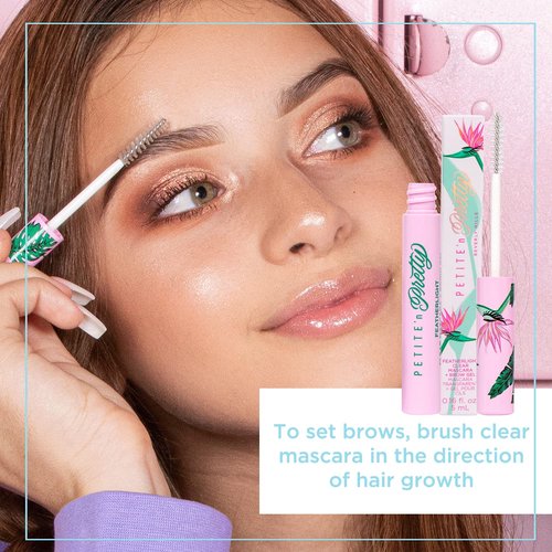 Petite 'n Pretty Clear Mascara & Brow Gel - Non-Toxic Dual Purpose Makeup for Kids & Teens - Featherlight Finish