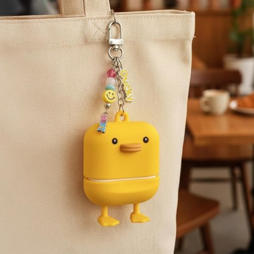 KAHI Airy Sun Stick Keyring - Waterproof Silicone Keychain Holder | Broad Spectrum SPF 50+ PA++++ Sunscreen (Duck)