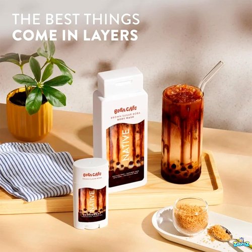 Native Body Lotion - Limited Edition Brown Sugar Boba | Silicone-Free Hydration for All - 16.5 oz (Pack of 2)