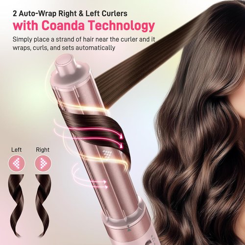 MESCOMB Dual Voltage Hot Air Styler - 5-in-1 Hair Dryer Brush for Fast Drying, Styling & Volumizing | Includes Travel Bag (100V–240V)