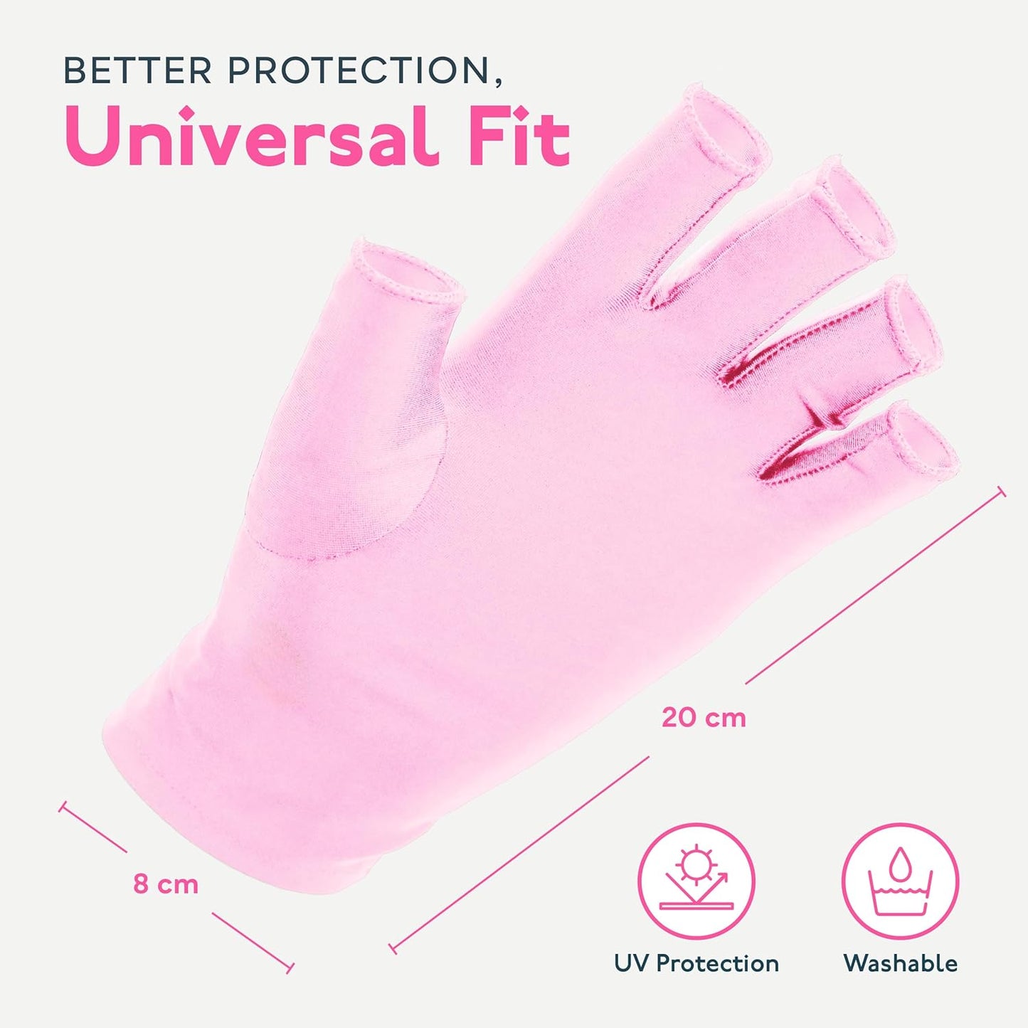 SUNUV LED Gloves - UPF 50+ Anti-UV Protection for Gel Nails | Professional Nail Tech Essential