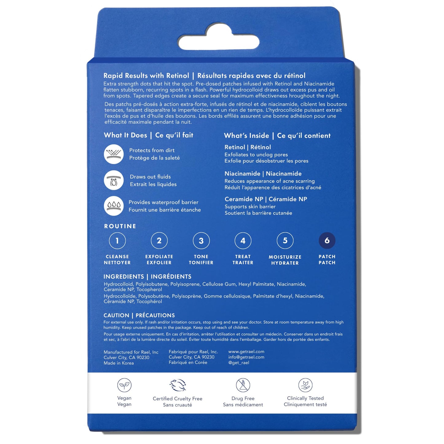 Rael Pimple Patches, Miracle Invisible Spot Cover - Hydrocolloid Acne Pimple Patch, Absorbs Zits & Blemish, Korean Skin Care, 2 Sizes (96 Count)