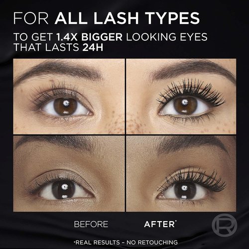 L'Oreal Paris Voluminous Panorama Mascara - Lengthening & Volumizing Formula | All Night Black, 0.33 Fl Oz