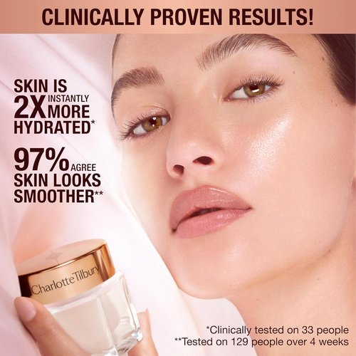 Charlotte Tilbury Magic Cream & Serum Bundle - Firming Hydrating Skincare Duo with Vitamin C & Hyaluronic Acid (2 Pieces)