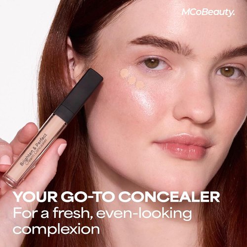 MCoBeauty Brighten & Perfect Cream Concealer - Hydrating Dark Deep Coverage for Under Eyes & Blemishes | Vegan & Cruelty-Free