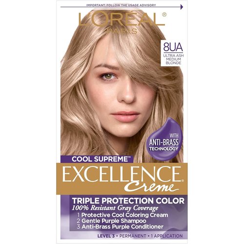 L'Oréal Paris Permanent Hair Color - Cool Supreme Ash Ultra Ash Medium Blonde 8.11 | Pack of 1