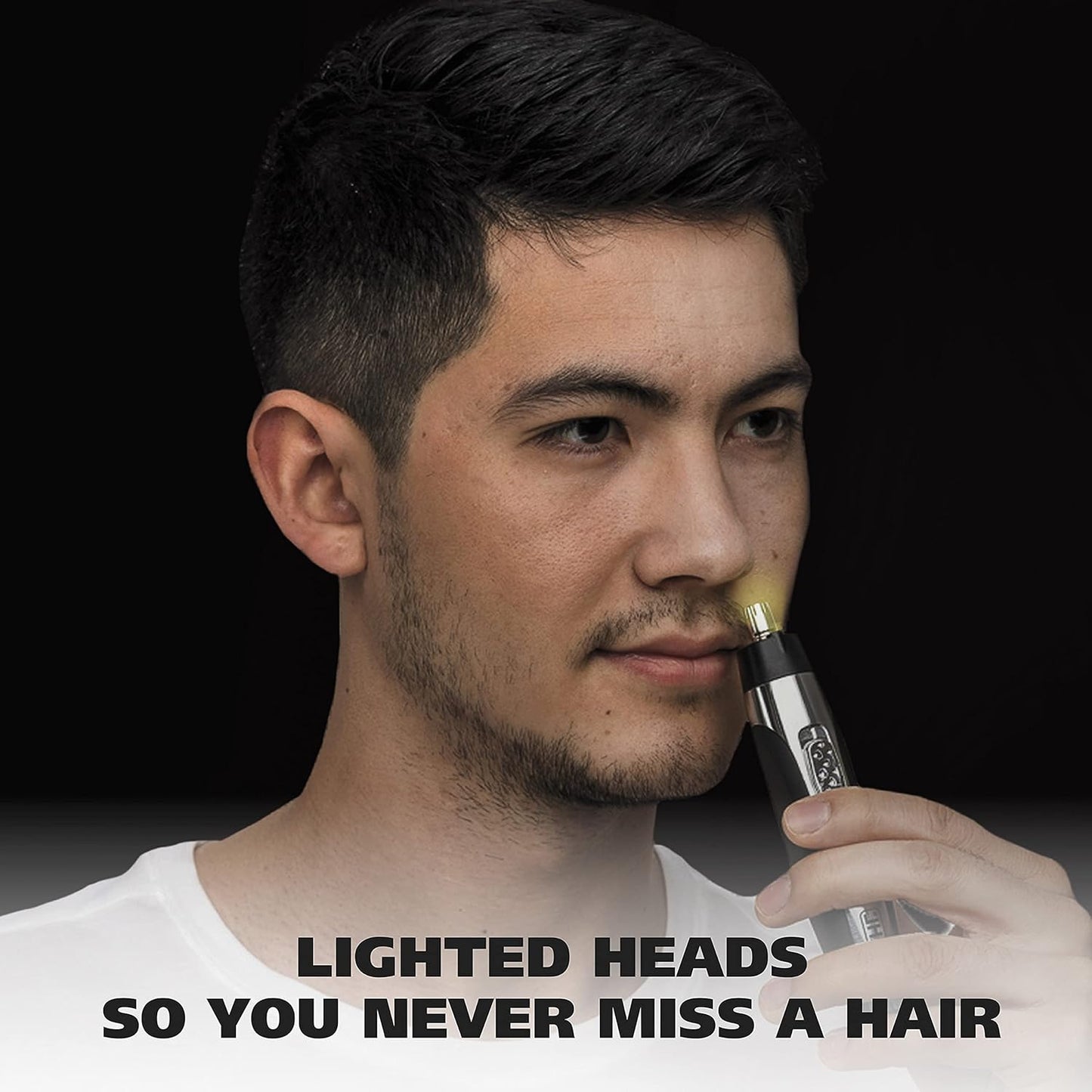 Wahl Lighted Nose Hair Trimmer - Painless Trimming for Men & Women | Built-In Light & Battery Included