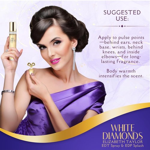 Elizabeth Taylor White Diamonds Gift Set - Luxurious Perfume, Body Lotion & Body Wash