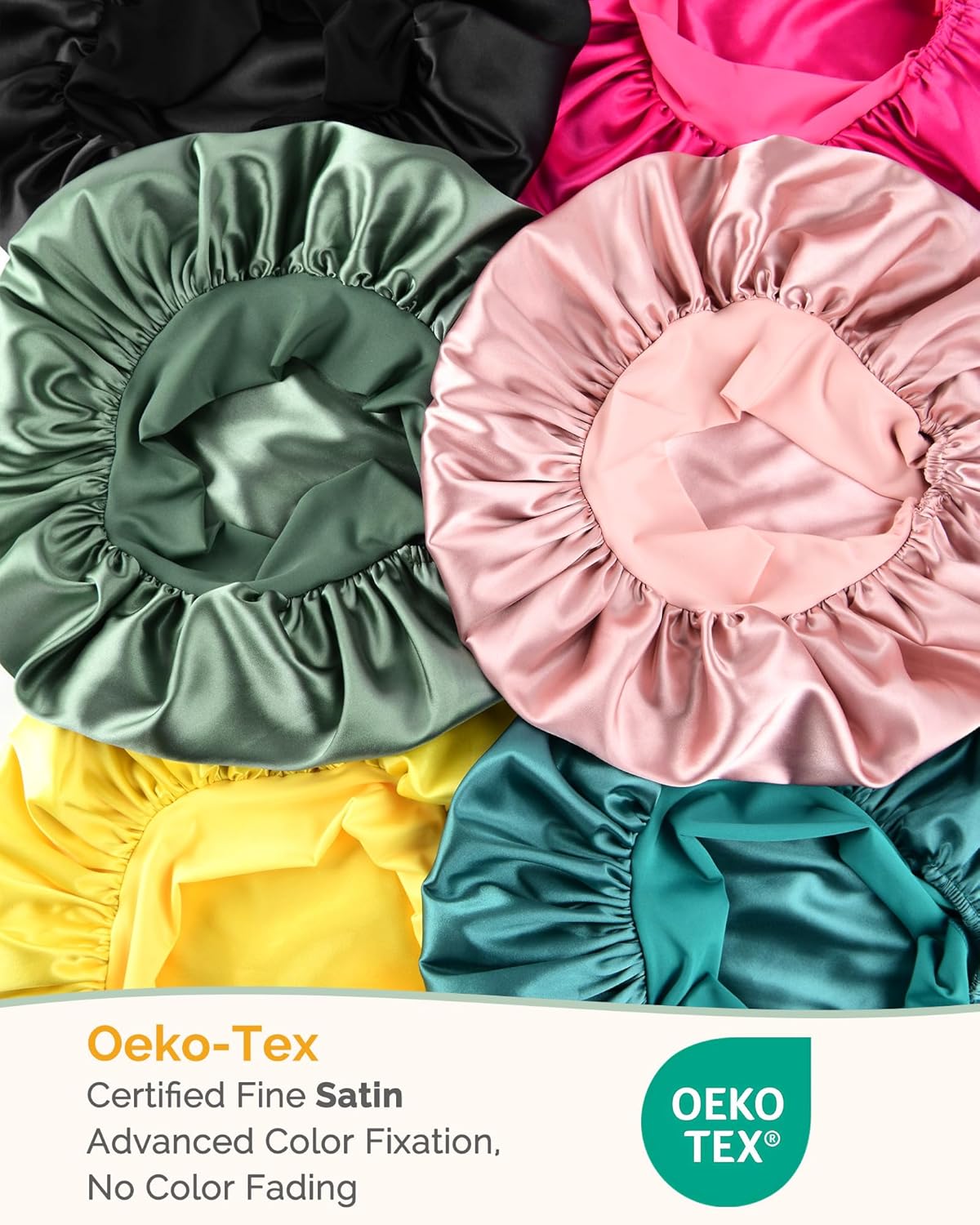 YANIBEST Adjustable Satin Bonnet - Double Layer Hair Wrap for Reducing Friction & Preventing Frizz
