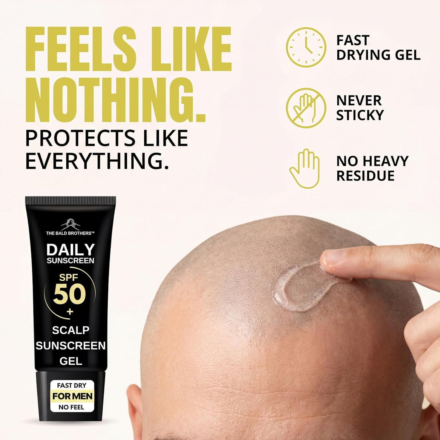 The Bald Brothers Daily Scalp Sunscreen - SPF 50+ | Fragrance-Free, Matte Finish, Vegan Care