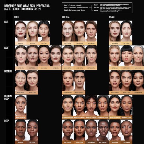 bareMinerals Barepro Liquid Foundation - Full Coverage SPF 20, Breathable Makeup, Natural Matte Finish, 24HR Wear
