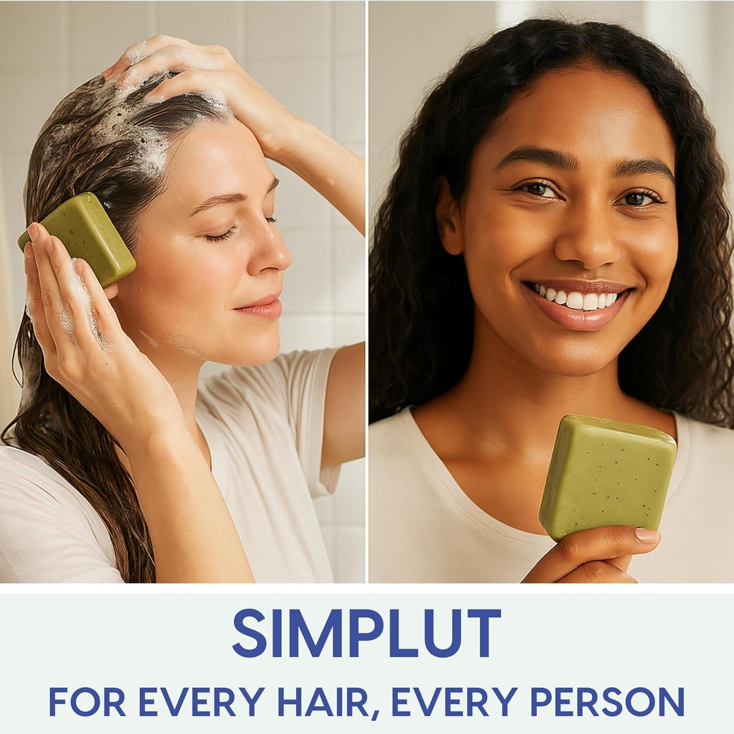 SIMPLUT Rosemary & Tea Tree Shampoo Bar - Biotin & Keratin Infused for Clarifying Scalp Care | Salon-Grade Volumizing Formula