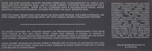 Cinema Secrets Ultimate Foundation Palette - 5-in-1 Buildable Coverage, Long-Wear Matte Finish, Paraben-Free