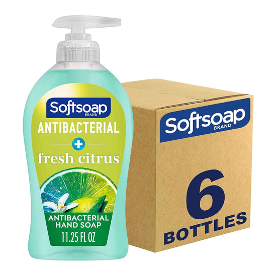 Softsoap Antibacterial Liquid Hand Soap - Fresh Citrus Scent | 11.25 Ounce, 6 Pack