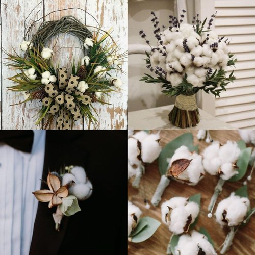 25 Pcs White Cotton Bolls Balls Decor, Dried Cotton Balls for Wreath Decorative, Home, Wedding Decor Balls