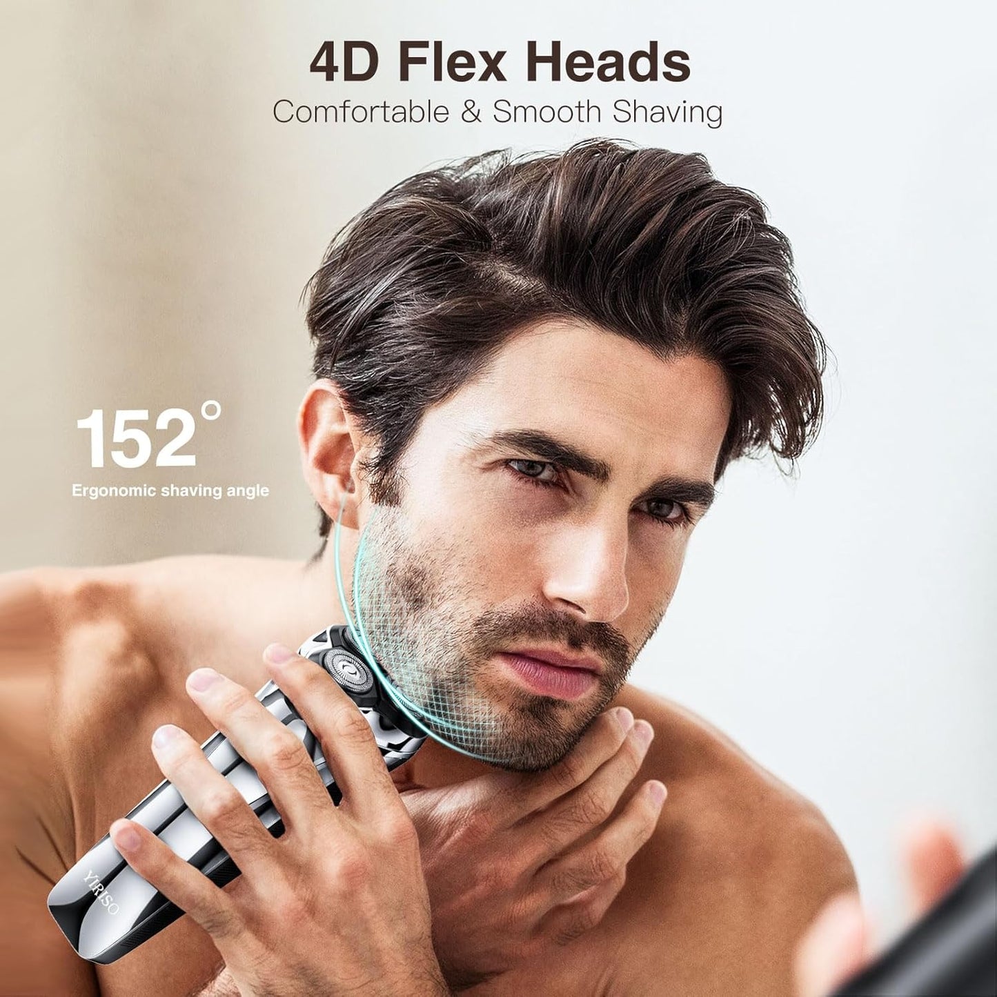Skiennix Electric Razor for Men - 90-Minute Rotary Shaver with 4D Floating Head & LCD Display | Waterproof & Fast Charge