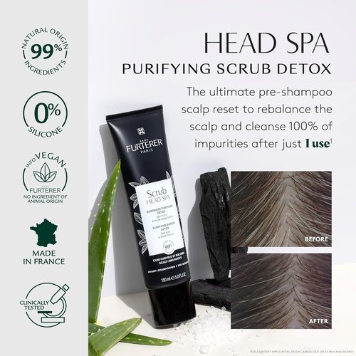 Rene Furterer Head Spa Purifying Scrub - Pre-Shampoo Detox Treatment | 5.0 Fl. Oz.