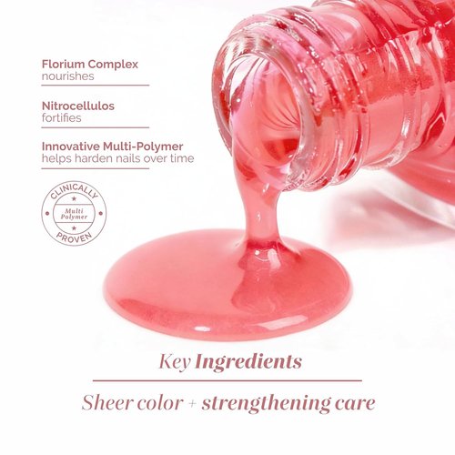 LONDONTOWN Sheer Strength Nail Blush - Tinted Nail Hardener & Strengthening Treatment, 0.40 Fl Oz