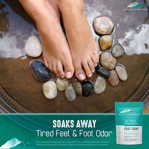 Purely Northwest Foot Soak - Tea Tree, Peppermint & MSM for Athlete's Foot Relief | 1 Pound