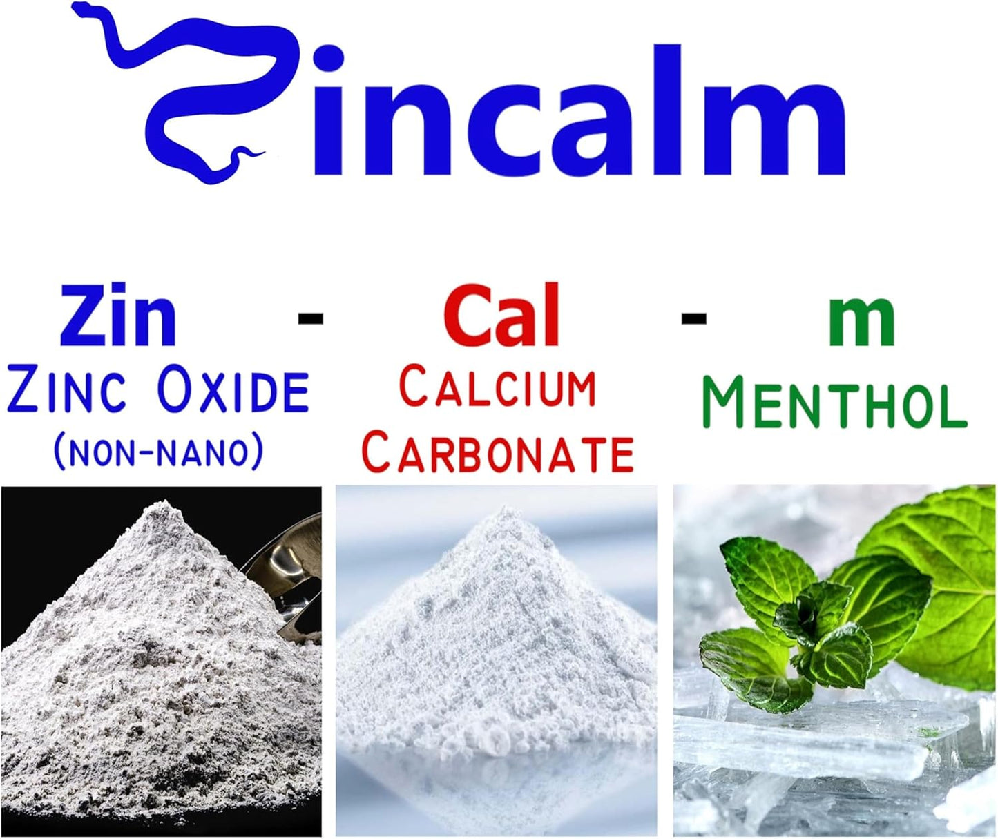 Zincalm All-Natural Body & Foot Powder - 50% Zinc Formula for Moisture & Odor Control | Anti-Chafing Relief