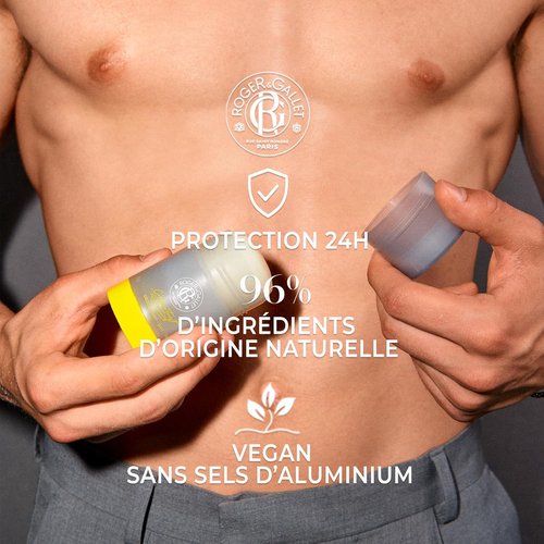 Roger & Gallet | Cologne Twist Roll-On Deodorant | Fresh Citrus & Herbal Scent for Men (1.7 oz)