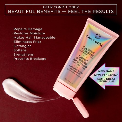 DAILY DOSE Moisture Duo - Leave-In Conditioner & Deep Conditioning Hair Mask | Hydrates & Restores Dry, Color-Treated Hair