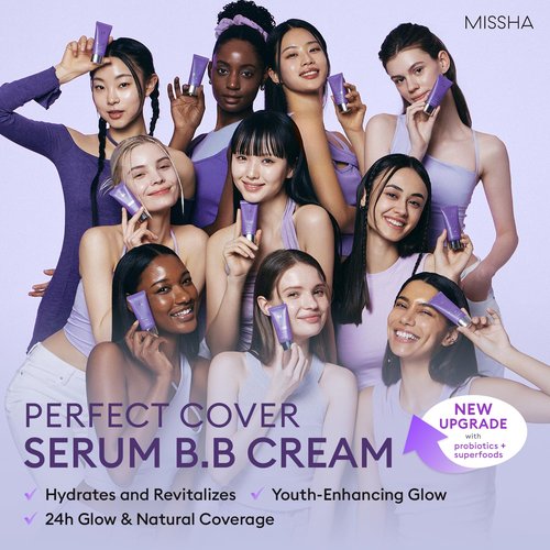 MISSHA M Perfect Cover Serum BB Cream - Natural Beige No. 23 | Lightweight Tinted Moisturizer, 1.18 Fl Oz