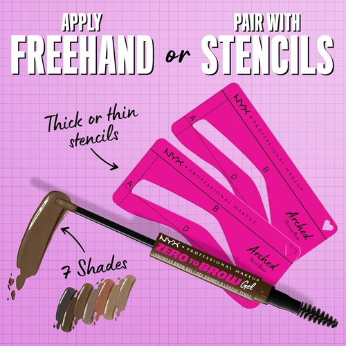 NYX PROFESSIONAL MAKEUP Zero To Brow Eyebrow Gel - Longwear Formula in Chocolate Shade