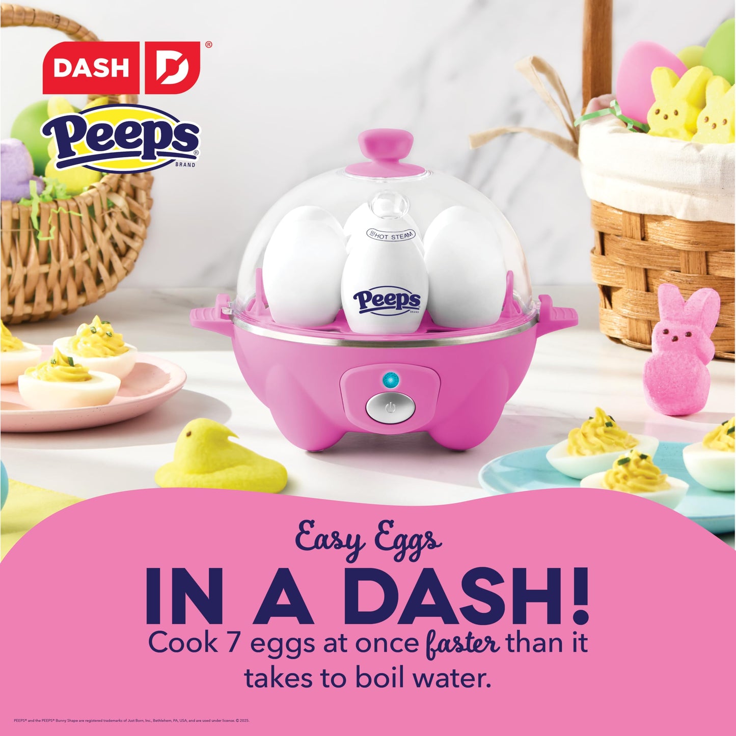 Dash Rapid Egg Cooker - Boiler, Poacher & Steamer - Includes Measuring & Recipe Guide - Dishwasher Safe - Holds 7 Eggs, Black