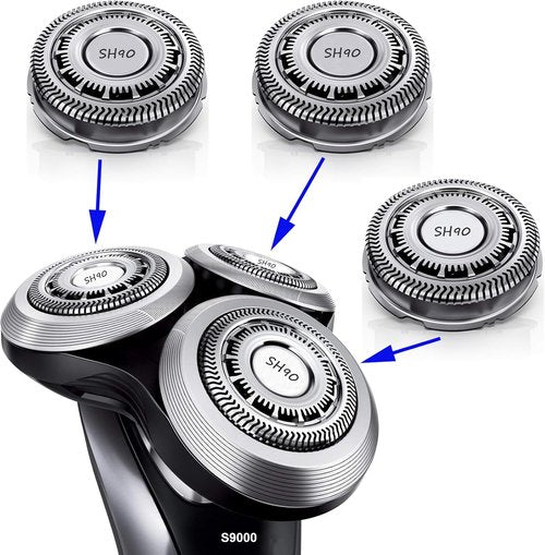 Philips Norelco SH90 Replacement Heads - Precision Shaving for Series 9000 & 8950