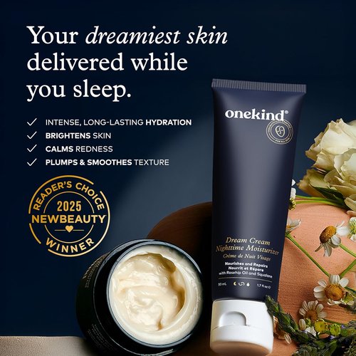 Onekind Night Moisturizer - Hydrating Dream Cream for Anti-Aging with Squalane & Rosehip - 1.7 oz