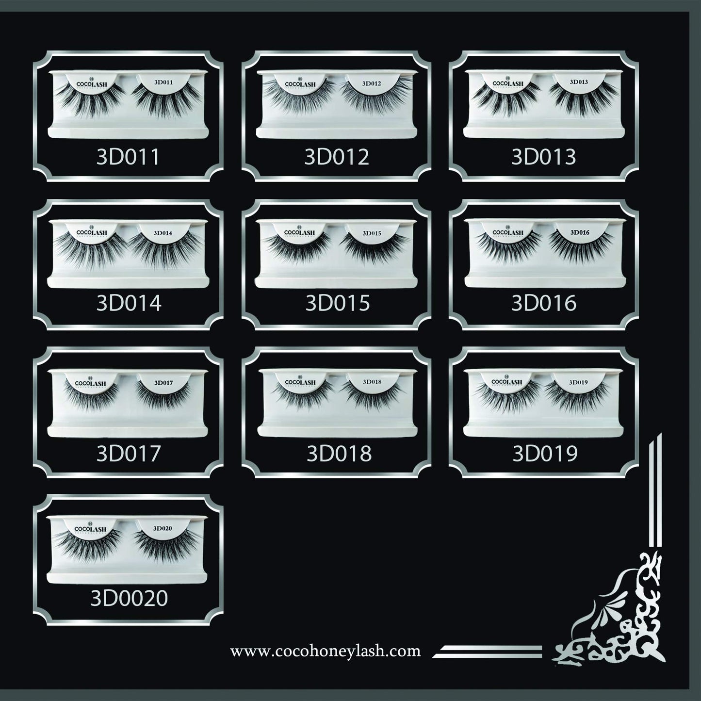 Cocohoney 3D Faux False Mink Eyelashes (5 pairs) - PARTY LOOK | 100% Hand Made | Cruelty Free | Reusable | Ultralight | Durable