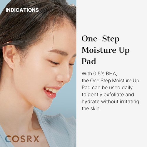 COSRX Moisture Up Pads - Gentle Daily Exfoliant for Sensitive Skin | 70 Sheets for Breakout Prevention & Nourishment