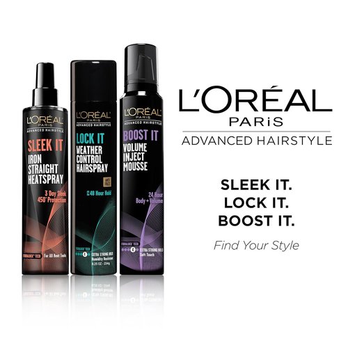 L'Oréal Paris Advanced Hairstyle Sleek It Heat Spray - Smooth & Protect Hair, 5.7 Ounce