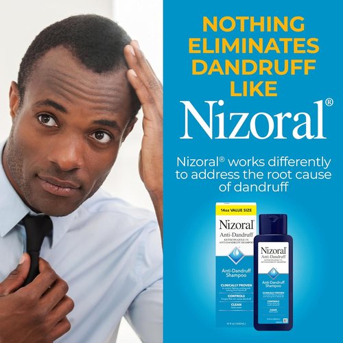 Nizoral Anti-Dandruff Shampoo - 1% Ketoconazole Formula for Effective Dandruff Control | 14 Fl Oz