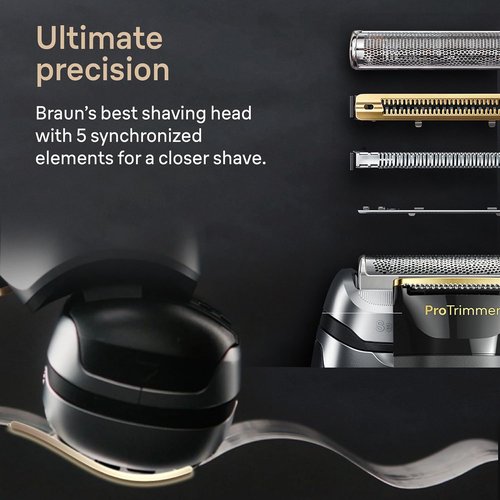 Braun Series 9 PRO+ Electric Razor - 5 Pro Shaving Elements for Ultimate Closeness & Comfort | 9597cc