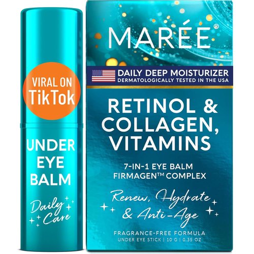 MAREE Under Eye Balm Stick - Retinol & Ceramide Complex for Dark Circles & Wrinkles | Hydrating Brightener