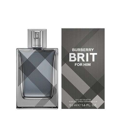 Burberry Brit Eau de Toilette - Woody Men's Cologne with Cedarwood, Green Mandarin & Tonka Bean - Long Lasting Fragrance