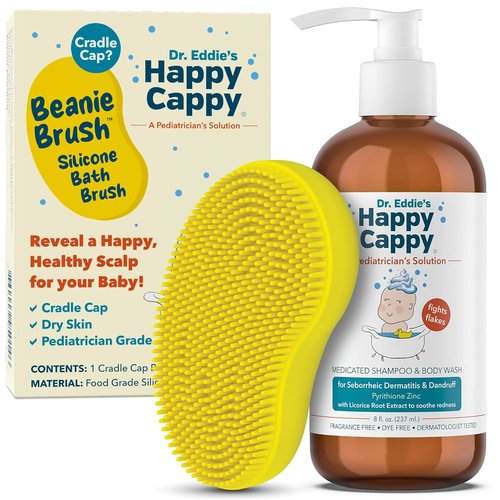 Happy Cappy Medicated Shampoo & Body Wash Bundle | Gentle Dandruff Relief for Babies - 2 Pieces