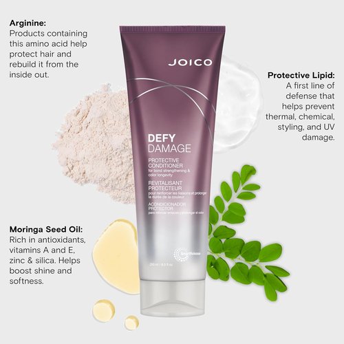 Joico Defy Damage Conditioner - Protect Color-Treated Hair | Strengthen Bonds & Preserve Color | Moringa Seed Oil & Arginine