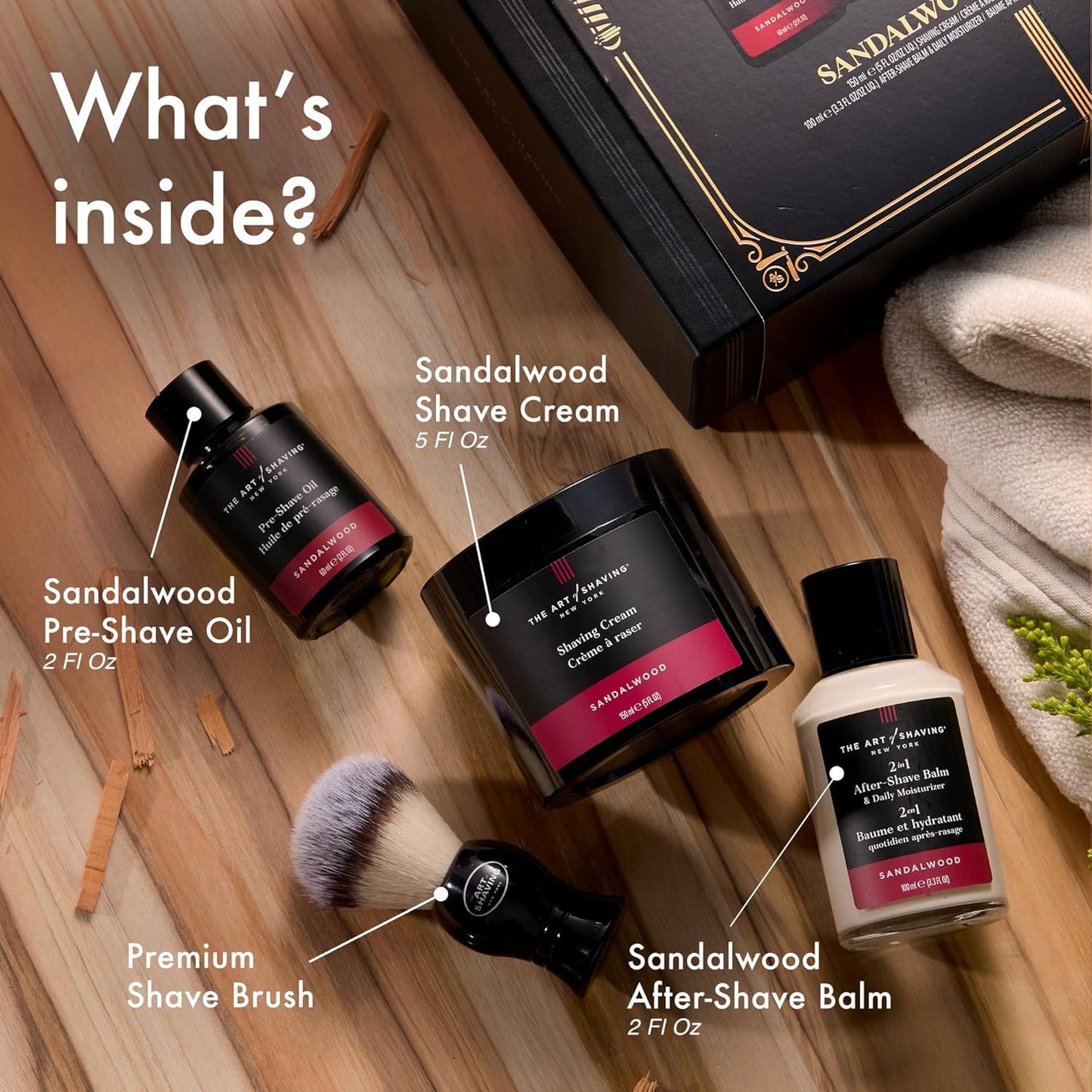 The Art of Shaving Shaving Kit for Men - Ultimate Grooming Set with Cream, Brush, Balm & Oil
