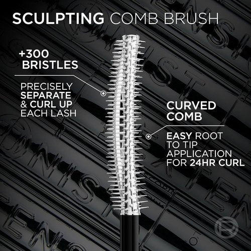 L'Oreal Paris Extensionist Mascara - Lengthening & Volumizing Formula for Stunning Lash Extensions | Washable Blackest Black