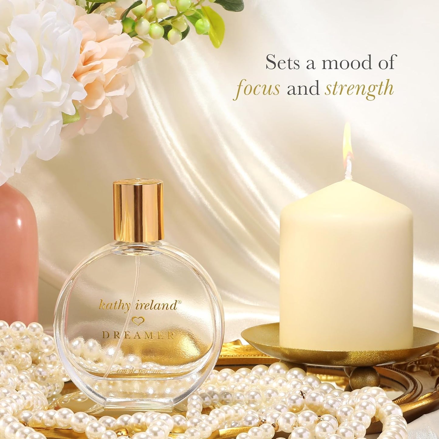 Kathy Ireland Dreamer Perfume - Citrus Floral Woody Eau de Parfum with Grapefruit & Gardenia - 3.4 oz