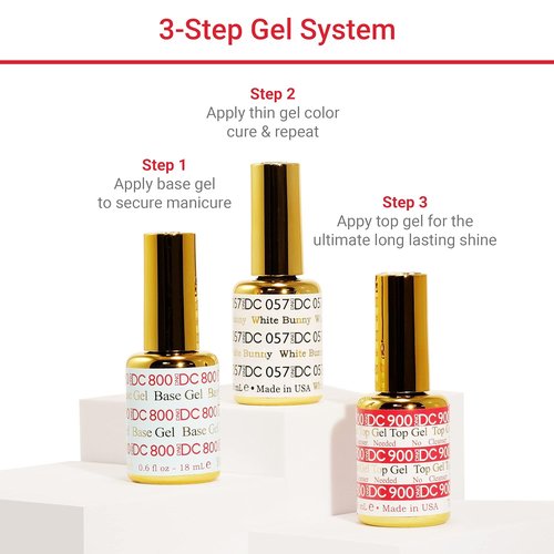 DND DC Gel Polish Set - Pink Collection | UV/LED Gel Polish & Air Dry Nail Lacquer Duo - 0.5 Fl Oz Each
