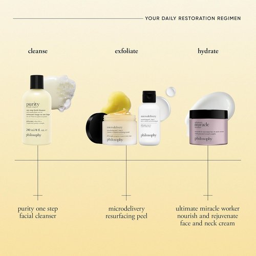 Philosophy Purity Made Simple Facial Cleanser - Gently Cleanses & Melts Away Makeup | Paraben-Free, 8 oz
