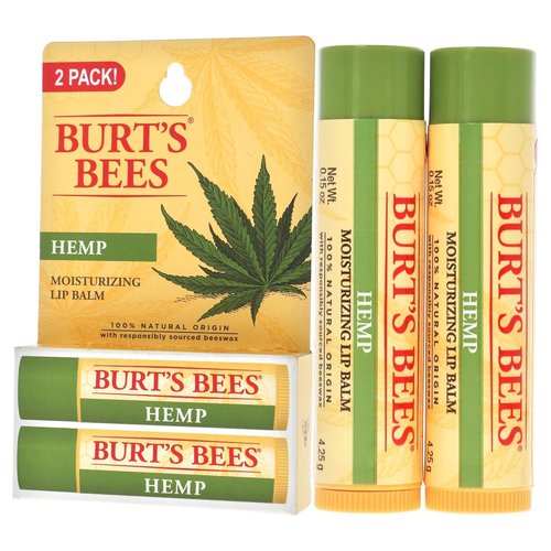 Burt's Bees Hemp Lip Balm - Moisturizing Formula for Soft Lips | Unisex 2 oz