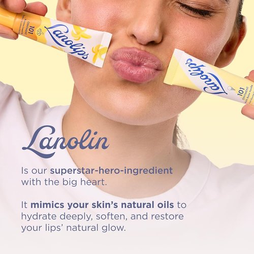 Lanolin 101 Multipurpose Ointment - Healing Lip Balm & Skin Moisturizer - Raspberry Shortcake (0.35 oz)