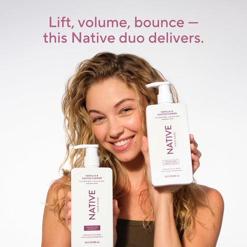 Native Vanilla & Cactus Flower Shampoo & Conditioner - Naturally Derived, Sulfate & Dye Free | 2-Pack for All Hair Types