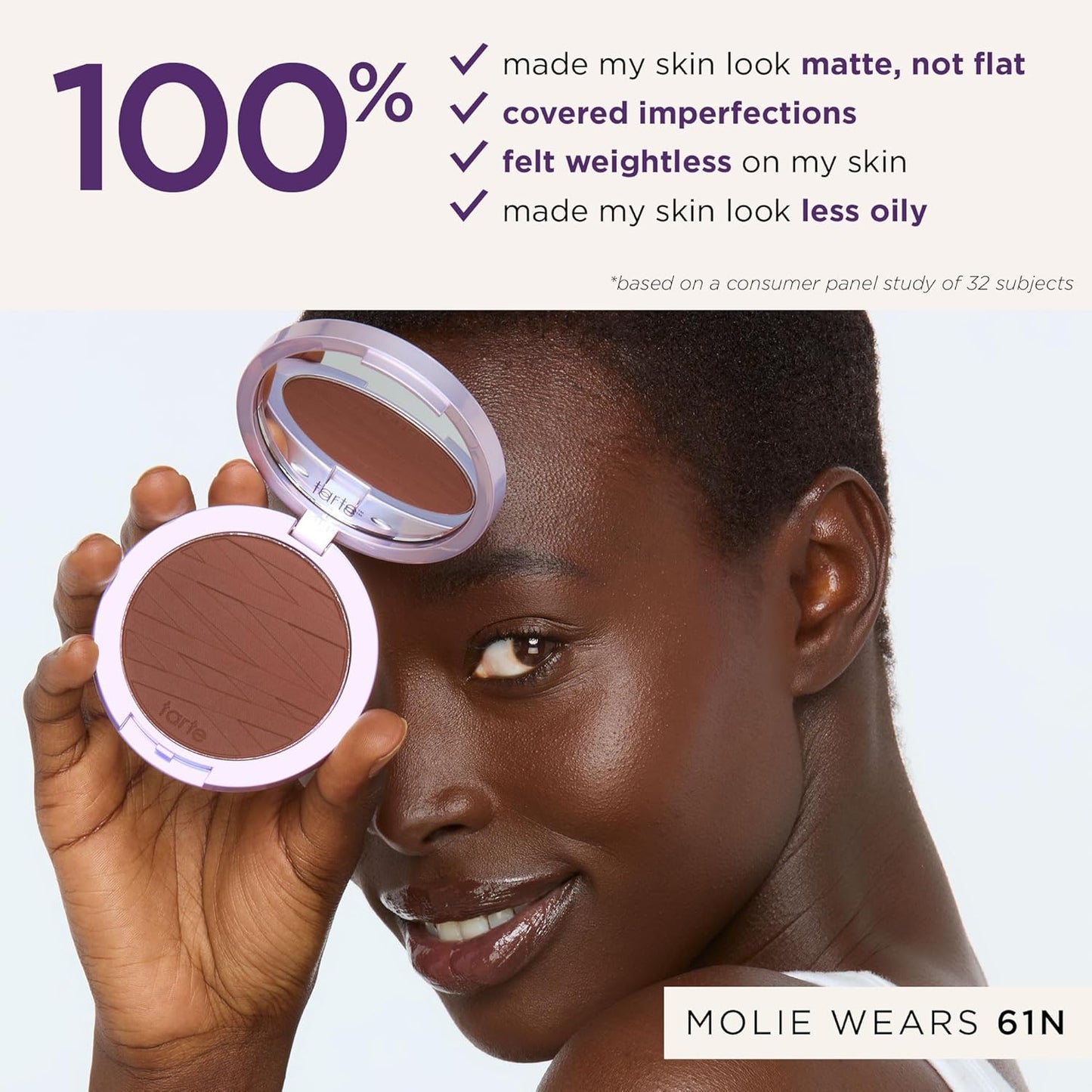 Tarte Face Tape Pressed Powder - Medium-Coverage Waterproof Formula with Hyaluronic Acid & Peptides | Lightweight, Vegan & Cruelty-Free